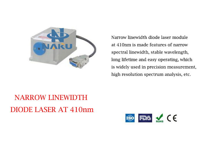 410nm Narrow Linewidth Diode Laser 1~50mW